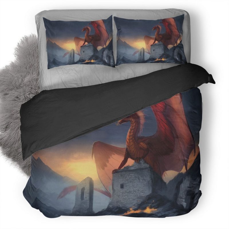 Red Dragon Fantasy Ah Duvet Cover and Pillowcase Set Bedding Set Red Dragon Fantasy Ah Duvet Cover and Pillowcase Set Bedding Set