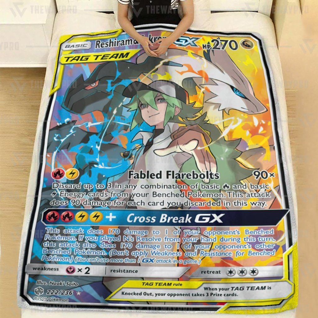 Reshiram Zekrom Gx Cosmic Eclipse Pokemon Blanket Reshiram Zekrom Gx Cosmic Eclipse Pokemon Blanket