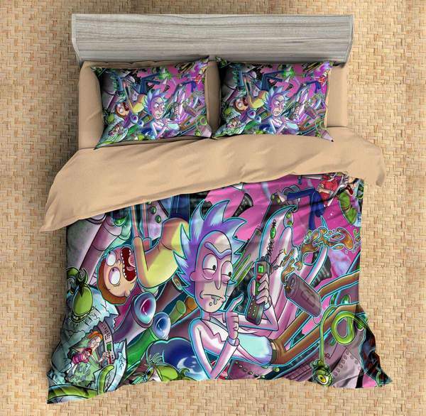 Rick And Morty Duvet Cover and Pillowcase Set Bedding Set 643 Rick And Morty Duvet Cover and Pillowcase Set Bedding Set 643