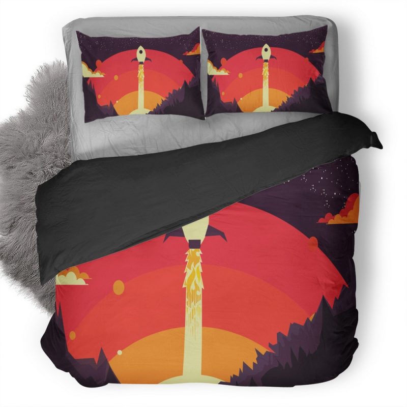 Rocket Launch Vector Artwork N6 Duvet Cover and Pillowcase Set Bedding Set Rocket Launch Vector Artwork N6 Duvet Cover and Pillowcase Set Bedding Set