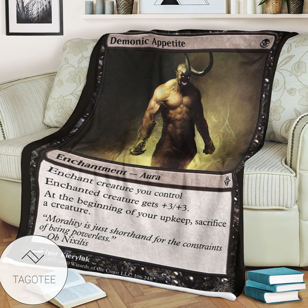Roe 106 Demonic Appetite Game Mtg Magic The Gathering Blanket Roe 106 Demonic Appetite Game Mtg Magic The Gathering Blanket