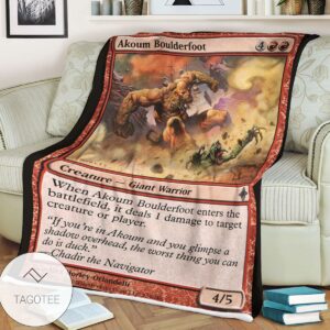 Roe 134 Akoum Boulderfoot Game Mtg Magic The Gathering Blanket