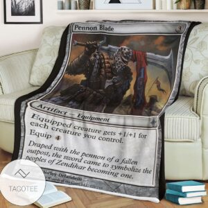 Roe 221 Pennon Blade Game Mtg Magic The Gathering Blanket