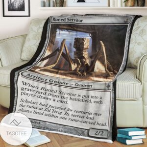 Roe 224 Runed Servitor Game Mtg Magic The Gathering Blanket