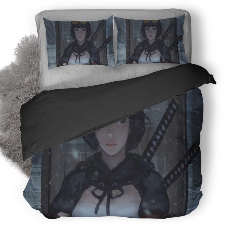 Samruai Katana Warrior Girl If Duvet Cover and Pillowcase Set Bedding Set Samruai Katana Warrior Girl If Duvet Cover and Pillowcase Set Bedding Set