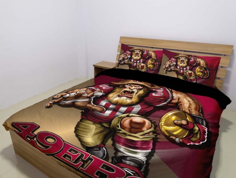 San Francisco 49Ers Duvet Cover and Pillowcase Set Bedding Set 1019 San Francisco 49Ers Duvet Cover and Pillowcase Set Bedding Set 1019