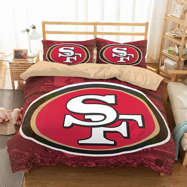 San Francisco 49Ers Duvet Cover and Pillowcase Set Bedding Set 498 San Francisco 49Ers Duvet Cover and Pillowcase Set Bedding Set 498