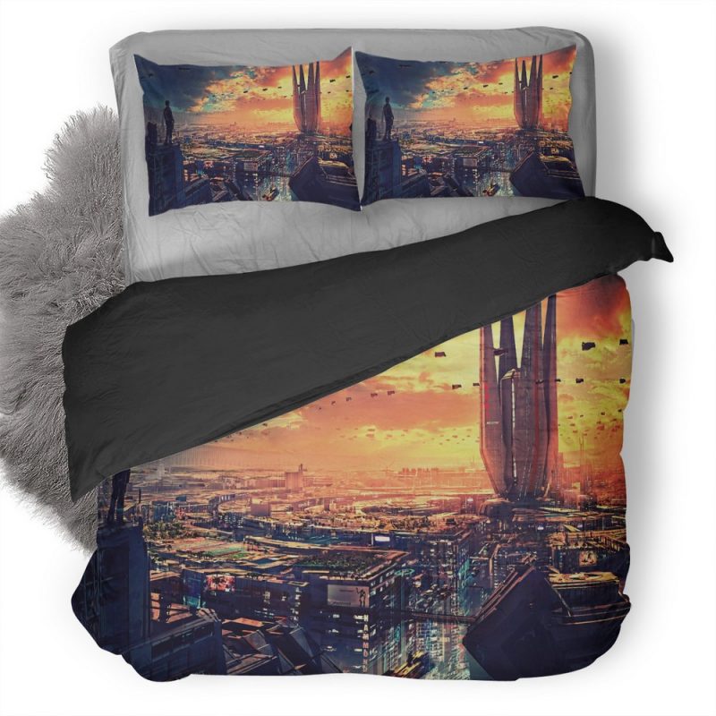 Science Fiction Cityscape Futuristic City Digital Art Xd Duvet Cover and Pillowcase Set Bedding Set Science Fiction Cityscape Futuristic City Digital Art Xd Duvet Cover and Pillowcase Set Bedding Set