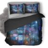 Scifi City Iz Duvet Cover and Pillowcase Set Bedding Set