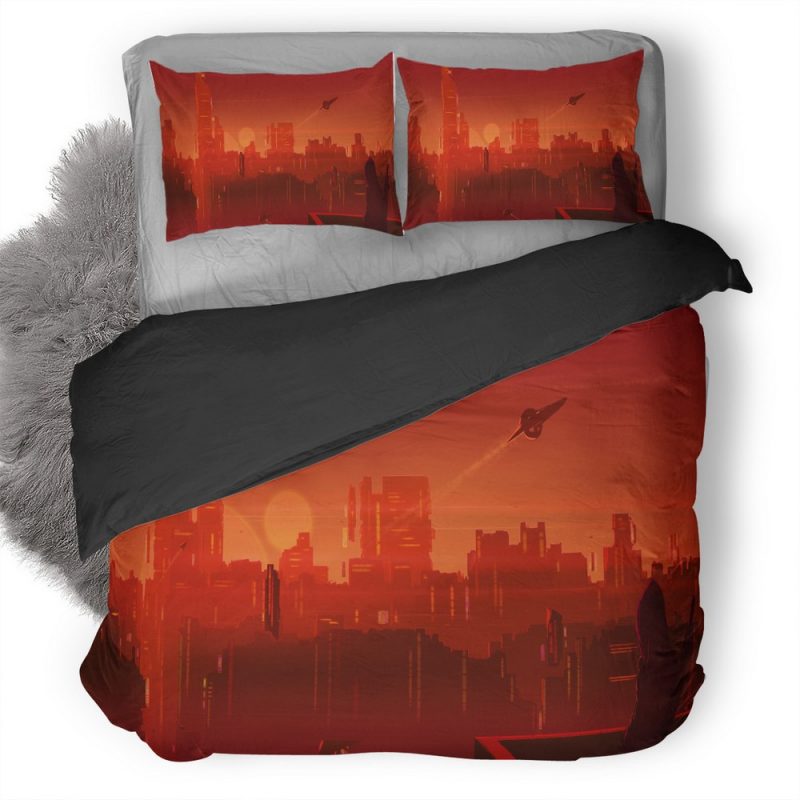 Scifi City Skyscraper Buildings Yb Duvet Cover and Pillowcase Set Bedding Set Scifi City Skyscraper Buildings Yb Duvet Cover and Pillowcase Set Bedding Set