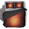 Scifi Nebula Orange Space 8J Duvet Cover and Pillowcase Set Bedding Set