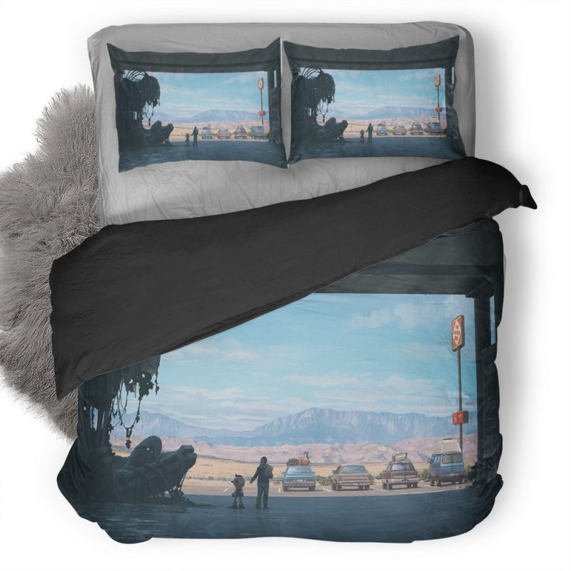 Scifi Robot Parking Garrage 1F Duvet Cover and Pillowcase Set Bedding Set Scifi Robot Parking Garrage 1F Duvet Cover and Pillowcase Set Bedding Set