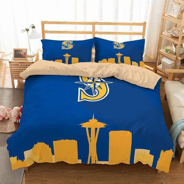 Seattle Mariners Duvet Cover and Pillowcase Set Bedding Set 495 Seattle Mariners Duvet Cover and Pillowcase Set Bedding Set 495