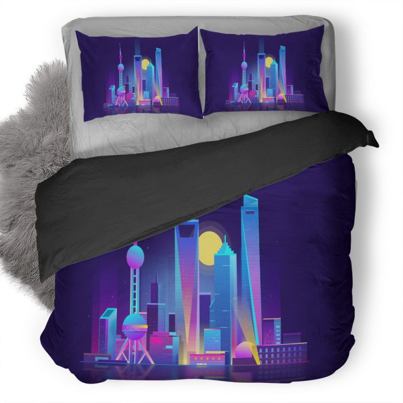 Shanghai City Hd Illustration Tu Duvet Cover and Pillowcase Set Bedding Set Shanghai City Hd Illustration Tu Duvet Cover and Pillowcase Set Bedding Set