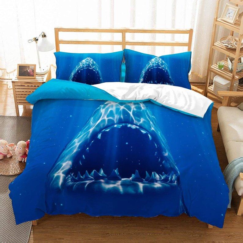Shark 3 Duvet Cover and Pillowcase Set Bedding Set Shark 3 Duvet Cover and Pillowcase Set Bedding Set