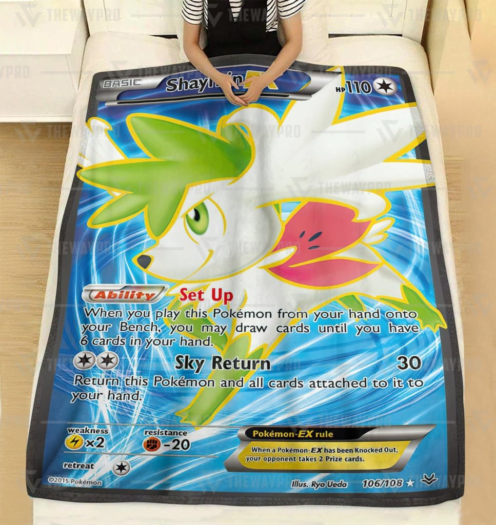 Shaymin Ex Roaring Skies Pokemon Blanket Shaymin Ex Roaring Skies Pokemon Blanket