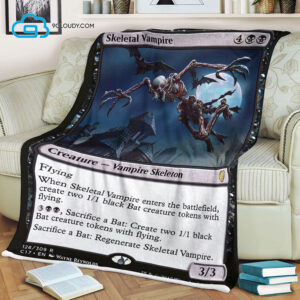 Skeletal Vampire Game Magic The Gathering Blanket
