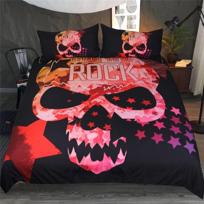 Skull And Butterfly Duvet Cover and Pillowcase Set Bedding Set 392 Skull And Butterfly Duvet Cover and Pillowcase Set Bedding Set 392