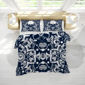 Skull Duvet Cover and Pillowcase Set Bedding Set 831 scaled 1
