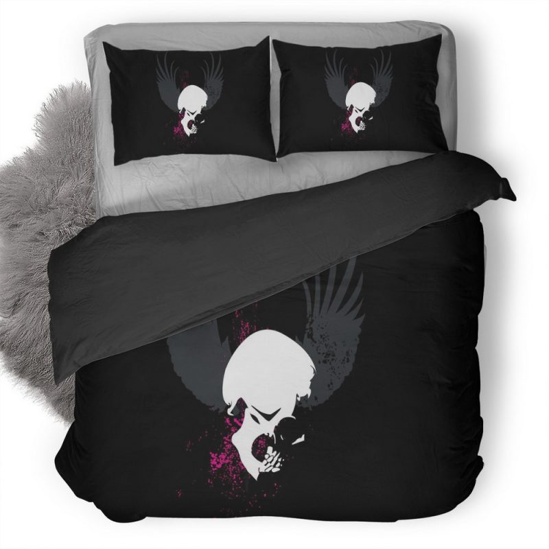 Skull Grunge Wings Dark Ua Duvet Cover and Pillowcase Set Bedding Set Skull Grunge Wings Dark Ua Duvet Cover and Pillowcase Set Bedding Set