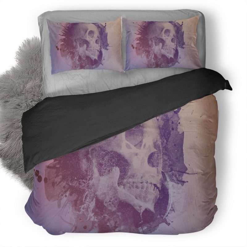 Skull Water Color Art Duvet Cover and Pillowcase Set Bedding Set Skull Water Color Art Duvet Cover and Pillowcase Set Bedding Set
