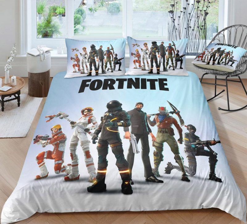 Sky Fortnite Gamer Duvet Cover and Pillowcase Set Bedding Set Sky Fortnite Gamer Duvet Cover and Pillowcase Set Bedding Set