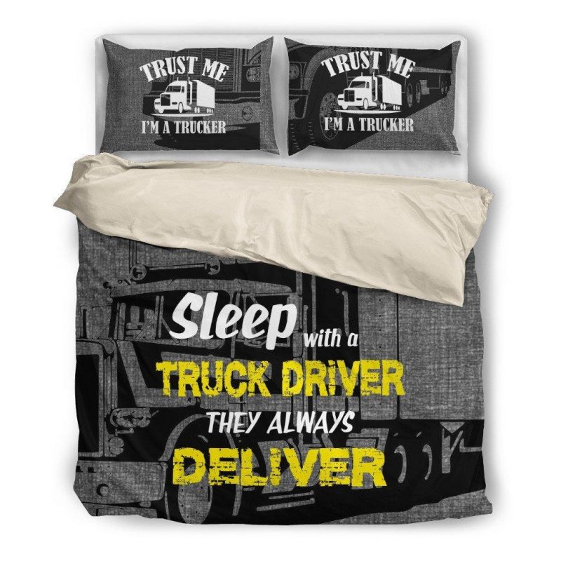 Sleep With A Truck Drive Duvet Cover and Pillowcase Set Bedding Set Sleep With A Truck Drive Duvet Cover and Pillowcase Set Bedding Set