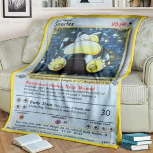 Snorlax Pokemon Fleece Blanket