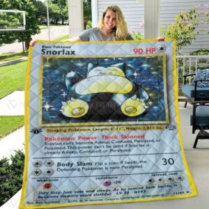 Snorlax Pokemon Quilt Blanket