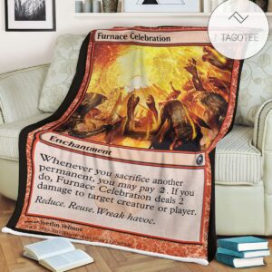 Som 90 Furnace Celebration Mtg Game Magic The Gathering Fleece Blanket