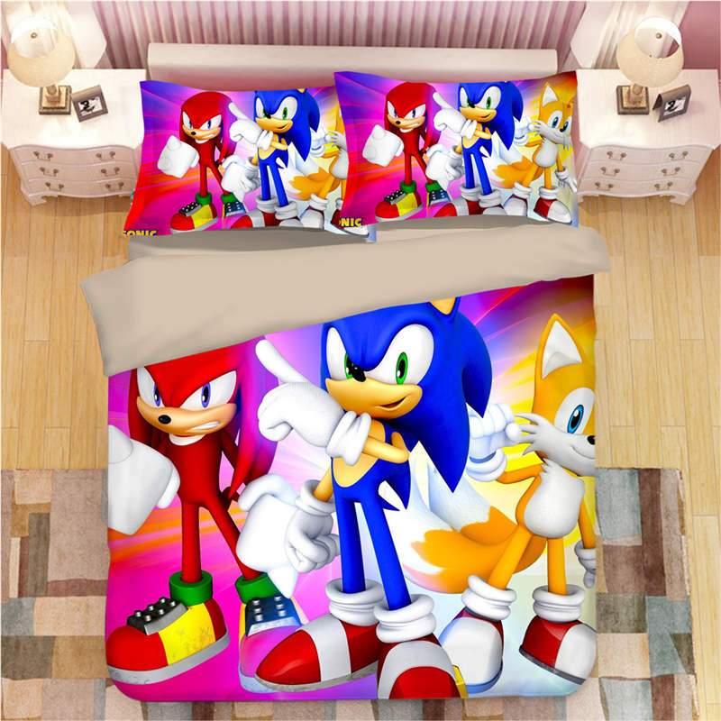 Sonic Knuckles The Hedgehog Game Duver Duvet Cover and Pillowcase Set Bedding Set Sonic Knuckles The Hedgehog Game Duver Duvet Cover and Pillowcase Set Bedding Set