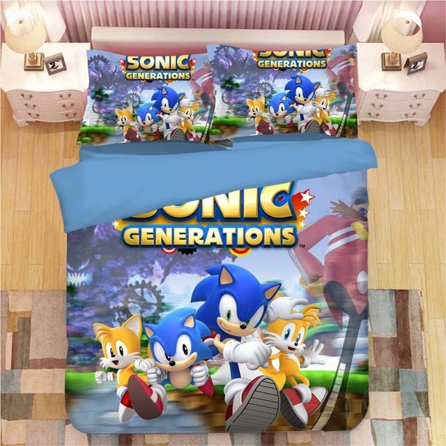 Sonic The Hedgehog 2212 Duvet Cover and Pillowcase Set Bedding Set Sonic The Hedgehog 2212 Duvet Cover and Pillowcase Set Bedding Set
