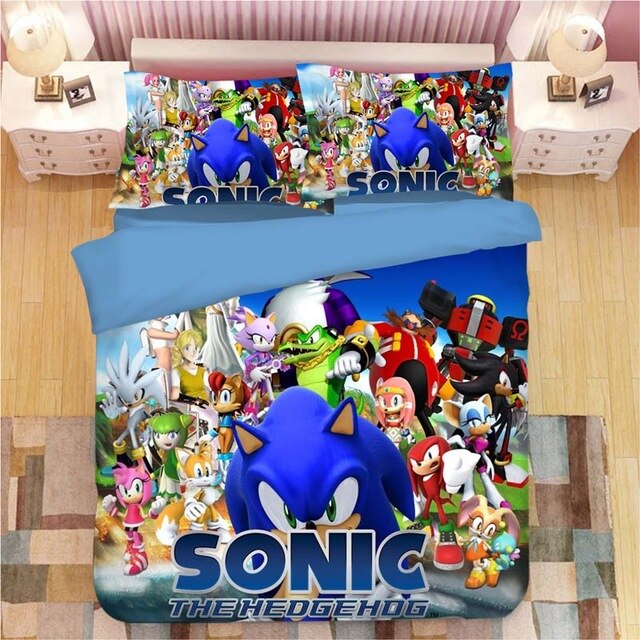 Sonic The Hedgehog 2215 Duvet Cover and Pillowcase Set Bedding Set Sonic The Hedgehog 2215 Duvet Cover and Pillowcase Set Bedding Set