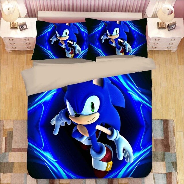 Sonic The Hedgehog 2220 Duvet Cover and Pillowcase Set Bedding Set Sonic The Hedgehog 2220 Duvet Cover and Pillowcase Set Bedding Set