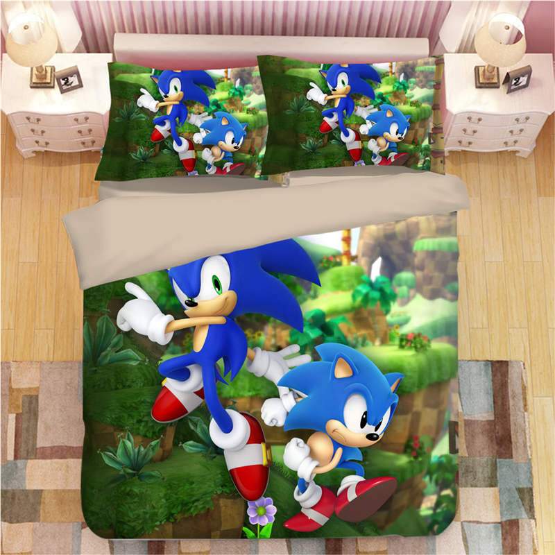 Sonic The Hedgehog Game Duver 10 Duvet Cover and Pillowcase Set Bedding Set Sonic The Hedgehog Game Duver 10 Duvet Cover and Pillowcase Set Bedding Set