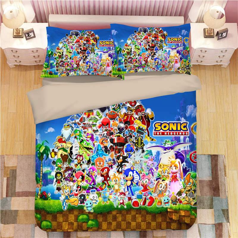 Sonic the Hedgehog Duver Duvet Cover and Pillowcase Set Bedding Set Sonic the Hedgehog Duver Duvet Cover and Pillowcase Set Bedding Set
