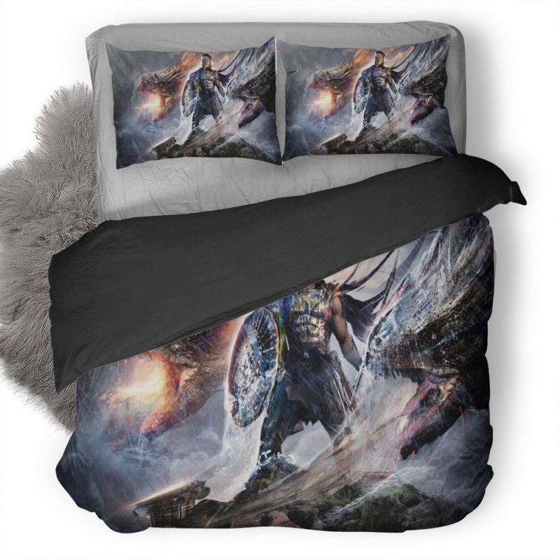 Spartan With Double Dragons 2P Duvet Cover and Pillowcase Set Bedding Set Spartan With Double Dragons 2P Duvet Cover and Pillowcase Set Bedding Set