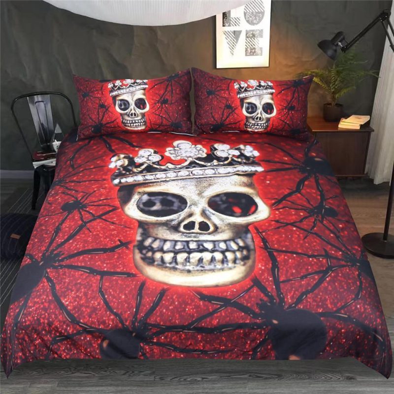 Spider Blood Red Duvet Cover and Pillowcase Set Bedding Set Spider Blood Red Duvet Cover and Pillowcase Set Bedding Set