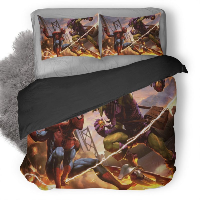 Spiderman Vs Goblin Cu Duvet Cover and Pillowcase Set Bedding Set Spiderman Vs Goblin Cu Duvet Cover and Pillowcase Set Bedding Set