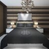 Sports Black Monochrome Sport Duvet Cover and Pillowcase Set Bedding Set scaled 1