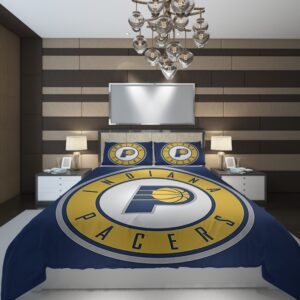 Sports Illustration Logo Circle Basketball Brand Duvet Cover and Pillowcase Set Bedding Set scaled 1