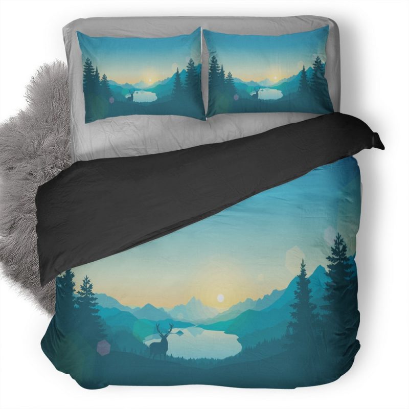 Sunrise Lake Art Work Duvet Cover and Pillowcase Set Bedding Set Sunrise Lake Art Work Duvet Cover and Pillowcase Set Bedding Set