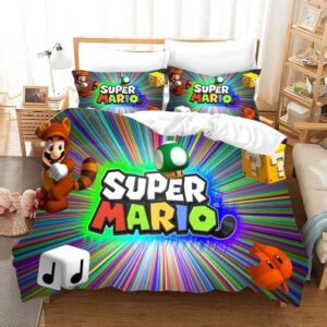 Super Mario 2211 Duvet Cover and Pillowcase Set Bedding Set