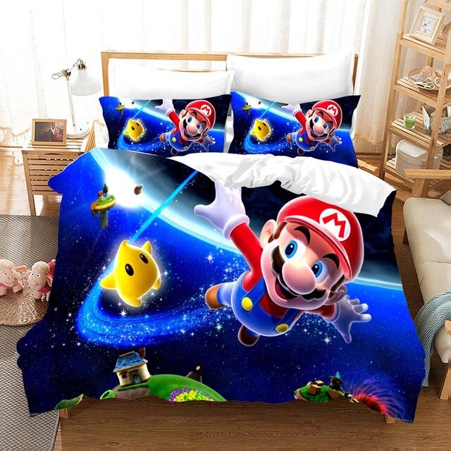 Super Mario 2217 Duvet Cover and Pillowcase Set Bedding Set Super Mario 2217 Duvet Cover and Pillowcase Set Bedding Set