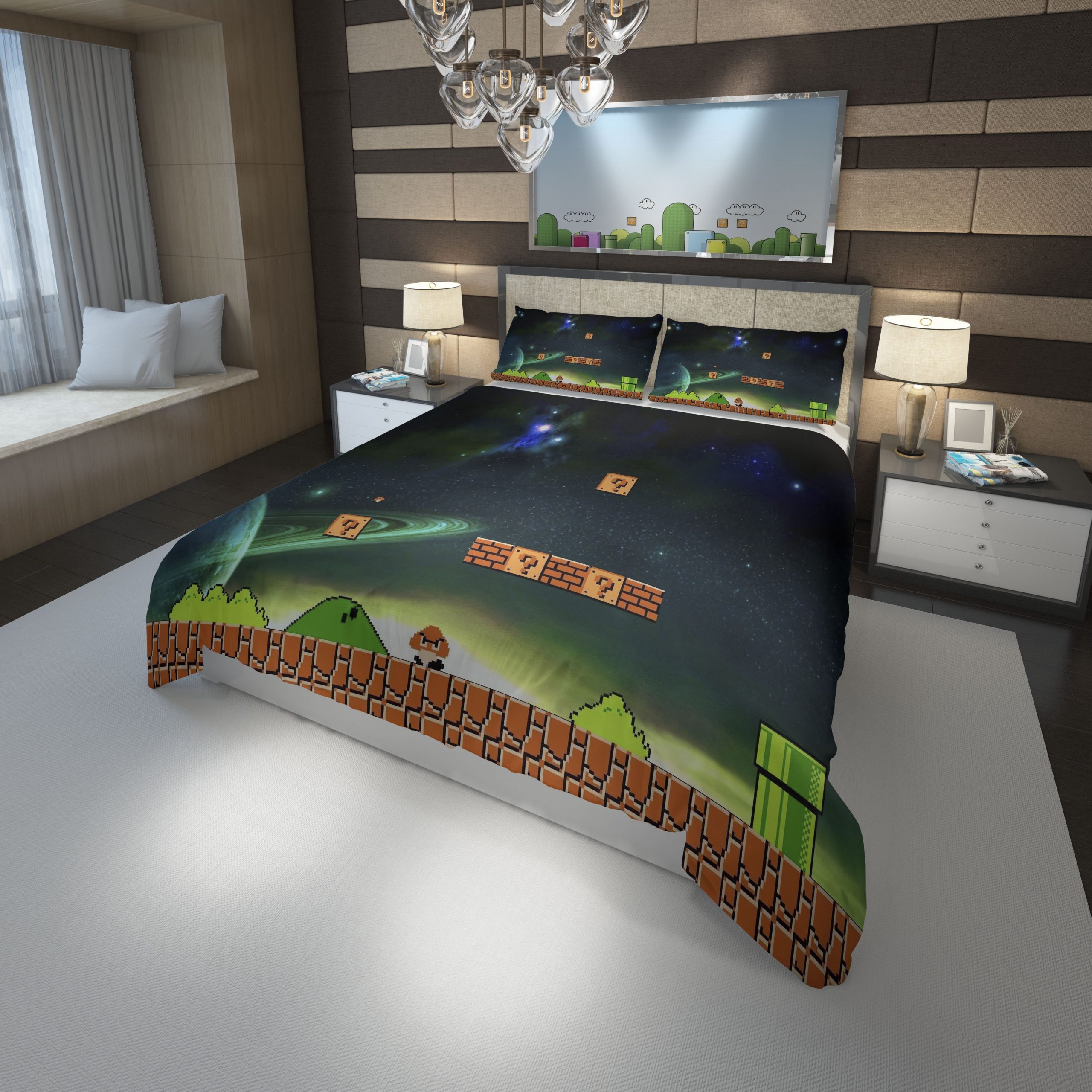 Super Mario Bros 2 Duvet Cover and Pillowcase Set Bedding Set scaled 1 Super Mario Bros 2 Duvet Cover and Pillowcase Set Bedding Set scaled 1