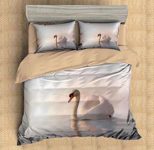 Swan 3 Duvet Cover and Pillowcase Set Bedding Set Swan 3 Duvet Cover and Pillowcase Set Bedding Set
