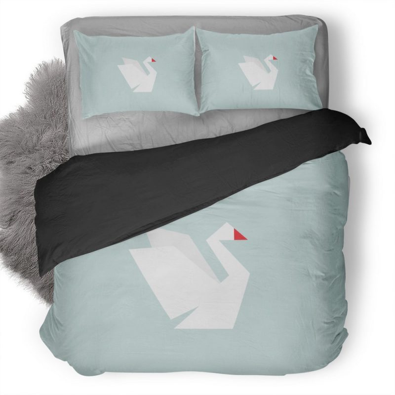 Swan Minimalism Qhd Duvet Cover and Pillowcase Set Bedding Set Swan Minimalism Qhd Duvet Cover and Pillowcase Set Bedding Set