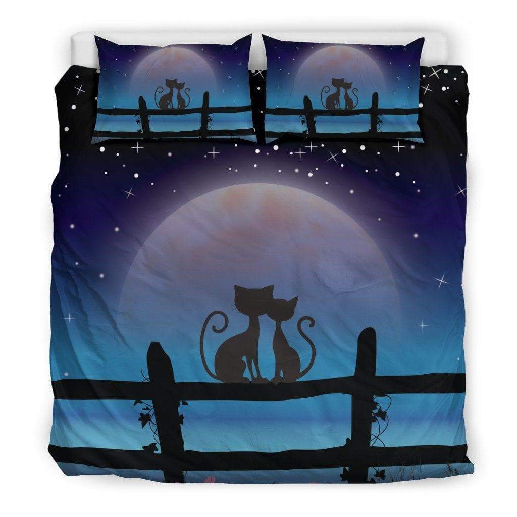 Sweet Cats Sitting On A Fence Duvet Cover and Pillowcase Set Bedding Set Sweet Cats Sitting On A Fence Duvet Cover and Pillowcase Set Bedding Set