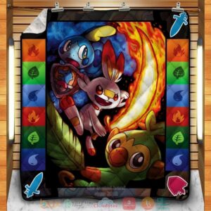 Sword Shield Quilt Blanket