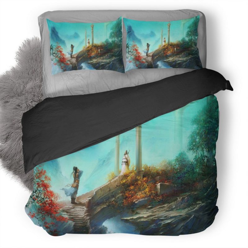 Temple Digital Art Duvet Cover and Pillowcase Set Bedding Set Temple Digital Art Duvet Cover and Pillowcase Set Bedding Set